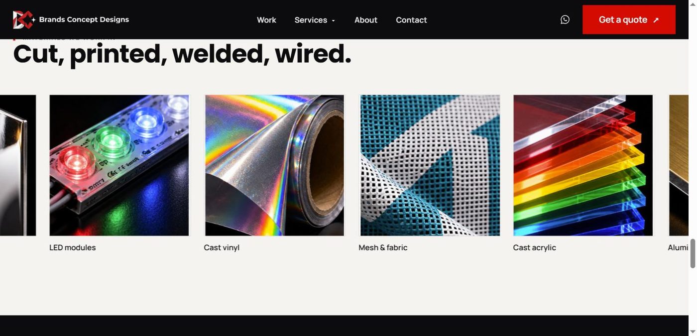 brandsconcept.ae — Materials