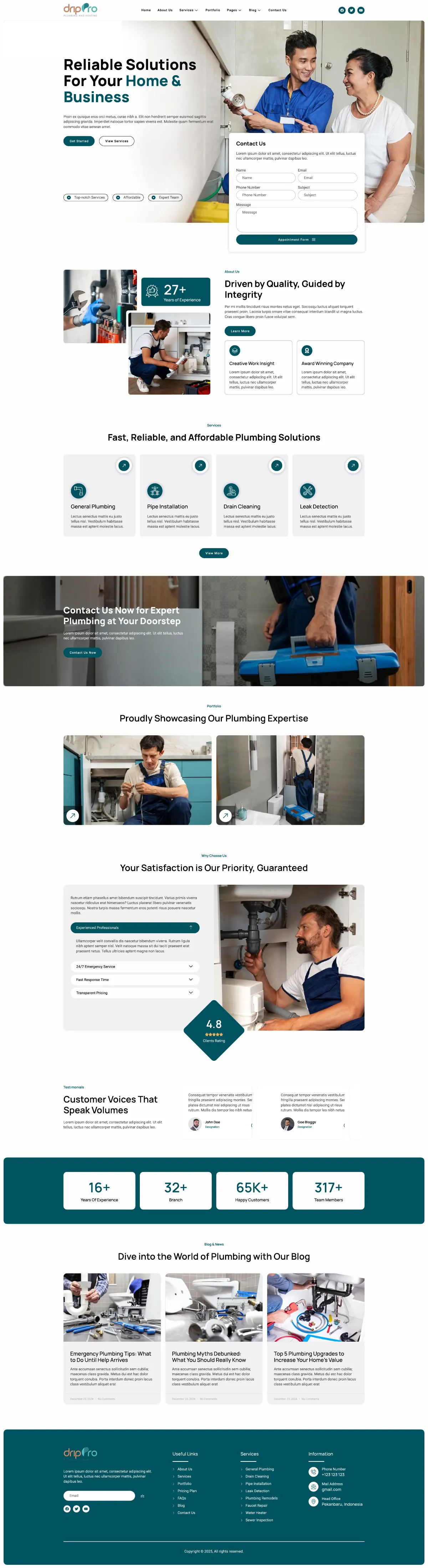 Drip Pro — full page design