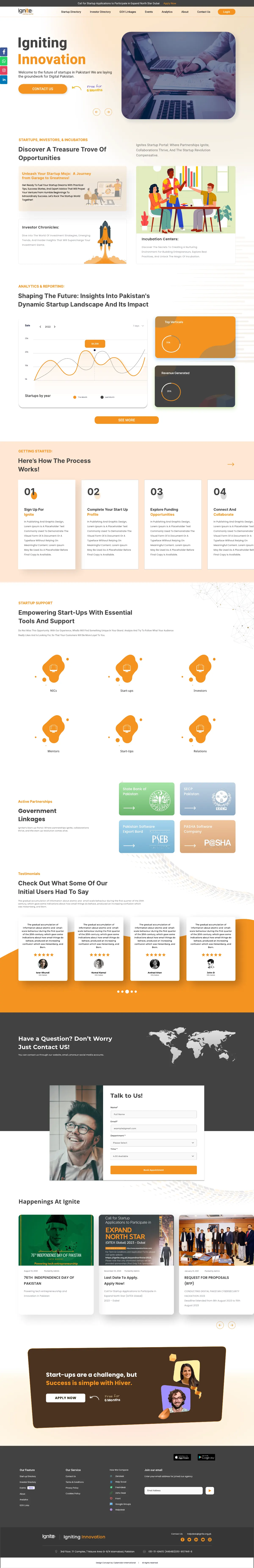 Ignite — full page design